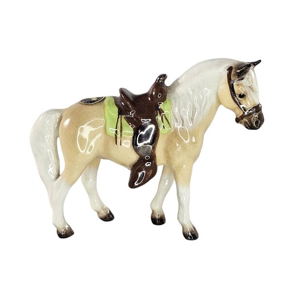 Hagen Renaker Western Horse Miniature Figurine Palomino Pony Green Blanket - Picture 1 of 12